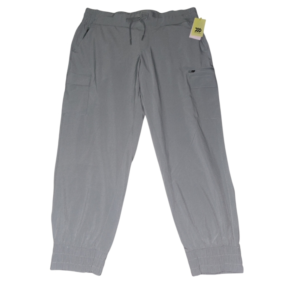 Women's Gray Mid Rise, Ankle Length, Cargo Jogger Pants. Large, NWT!!!